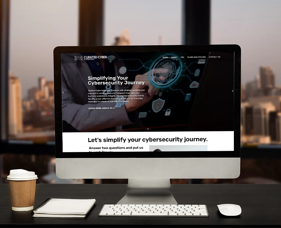Curated Cyber website Designed by Tech Harbor Digital