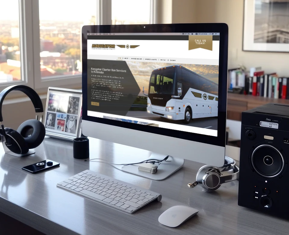 Navigator Charter Bus website designed by Tech Harbor Digital