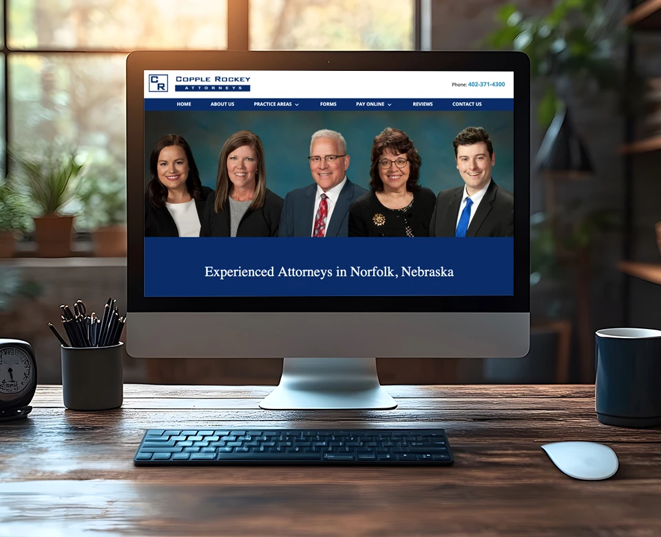 Copple Rockey Schlecht & Mason website designed by Tech Harbor Digital